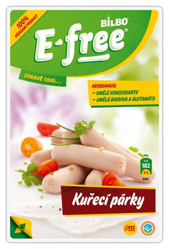 Bilbo E-free, Kuřecí párky 160 g