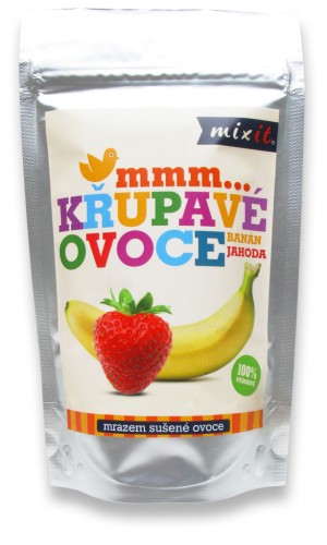 Křupavé ovoce - Banán & Jahoda